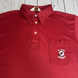 Polo vintage anni 80 Arizona Cardinals tasca calcio ricamata uomo grande - Foto 1 di 11