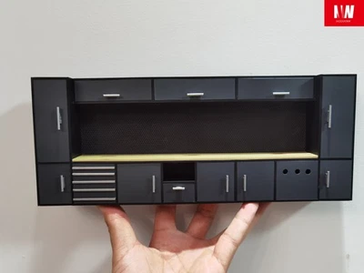 1/18/24/43/64 Diorama Garage Cabinet Prop Modelrepair Workshop Scene Accessories - Image 1 of 4