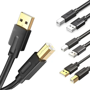 USB 2.0 Cable Printer High Speed Gold Plated Lead USB A Male to B Male 0.5m - 3m - Picture 1 of 9