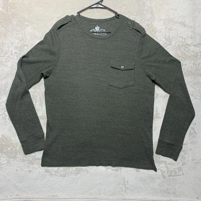 Camisa térmica de manga larga verde Helix para hombre XL bolsillo en el pecho y charreteras Y2K Foto 1 de 4