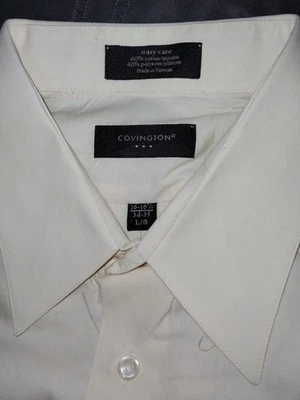 Dress shirt, 16-16.5, Large, long sleeve, button up, solid, gold - Image 1 of 4