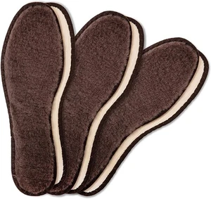 Lambswool Winter Insoles For Boots Shoes, Set of 3 Pairs, Insole Replacements... - Picture 1 of 7