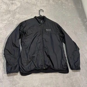 Giacca Marmot uomo grande nera full zip nylon leggero strato esterno difetti - Foto 1 di 9
