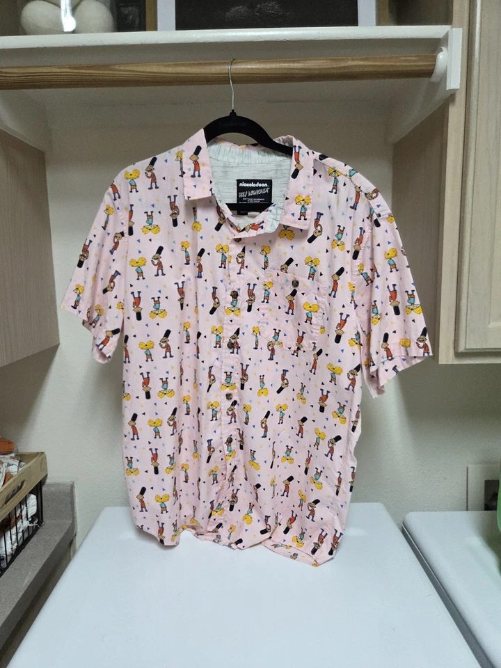 Hot Topic Nickelodeon ¡Hey Arnold! Camisa abotonada-XL Foto 1 de 1