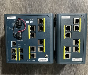 Switch Ethernet Cisco IE-3000-8TC con modulo di espansione IEM-3000 - 8TM ecc! Ottime condizioni! - Foto 1 di 6