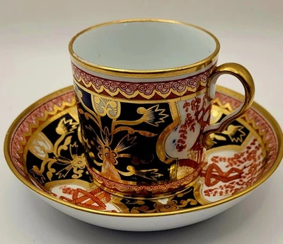 Spode Dollar Pattern 715 Georgian Porcelain Coffee Can/Cup & Saucer - Image 1 of 4
