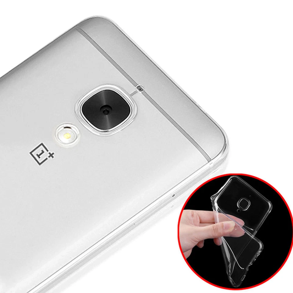 Custodia AIR sottile cover trasparente per OnePlus 3 3T case TPU flessibile - Immagine 1 di 3