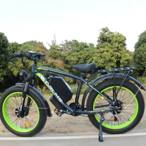 3000W Dual Motor Electric Bicycle 52V 30Ah E-Bike 24" Fat Tire Mountain E-Bike - Picture 1 of 17