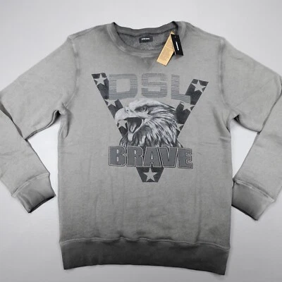 Sudadera Diesel S-Joe-AD Pullover Águila Gráfico Logo Gris Para Hombre Talla M Foto 1 de 4