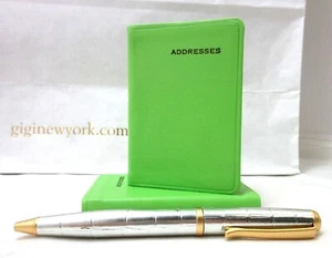Address Book MINI 3x4" Leather Cover 160 Tabbed Pages Post Miniatures GREEN - Picture 1 of 4