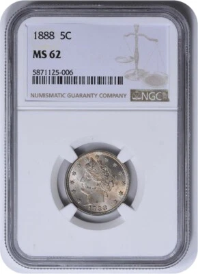 1888 Liberty Nickel FS-101 MS62 NGC - Image 1 of 2