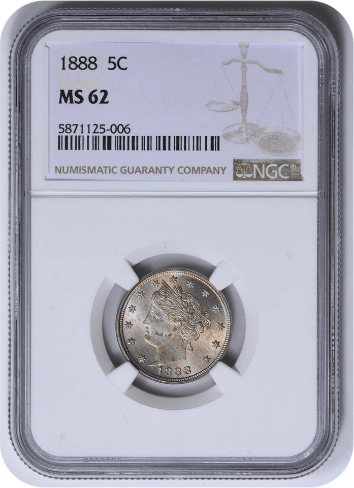 1888 Liberty Nickel FS-101 MS62 NGC - Image 1 of 2