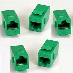 Gr 5x RJ45 CAT.6 Keystone Network Cable Connector Adapter Extender Plug Coupler - Picture 1 of 1