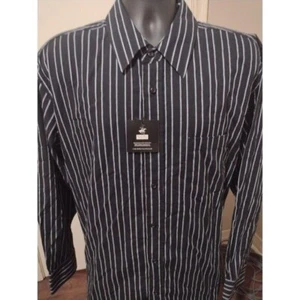 Beverly Hills Polo Club Shirt Mens 2XL Long Sleeve Button Front Navy Blue New - Picture 1 of 11