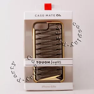 Case Mate iPhone 6 iPhone 6s Tough Layers Hard Shell Case Snap Cover Gold Glam - Picture 1 of 4