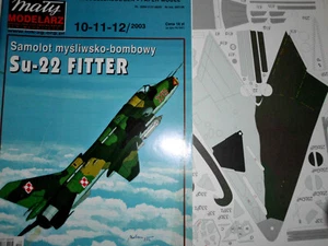 SU-22 Modellbaubogen Selbstklebend (Maly Modelarz 10/11/12 2003) 1:33 Neu - Bild 1 von 1