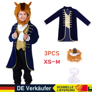 💎Jungen Kinder Die Schöne und das Biest Beast Cosplay Kostüm Karneval Fasching - Bild 1 von 12