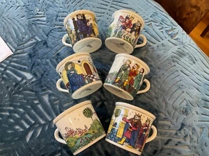 Vintage Set of 6 Royal Doulton Journey to Bethlehem themed mugs Ltd Edition - Picture 1 of 8