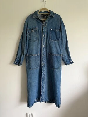 Chaqueta Larga Denim Ralph Lauren Vintage Años 80/90, Grande Para Hombre Foto 1 de 4