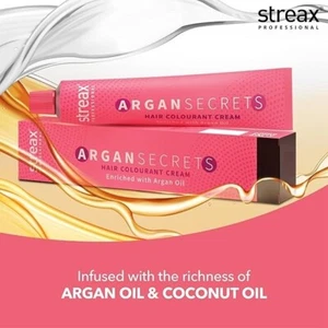 Color de cabello permanente Streax Professional Argan Secret - marrón caoba dorado claro - Imagen 1 de 6