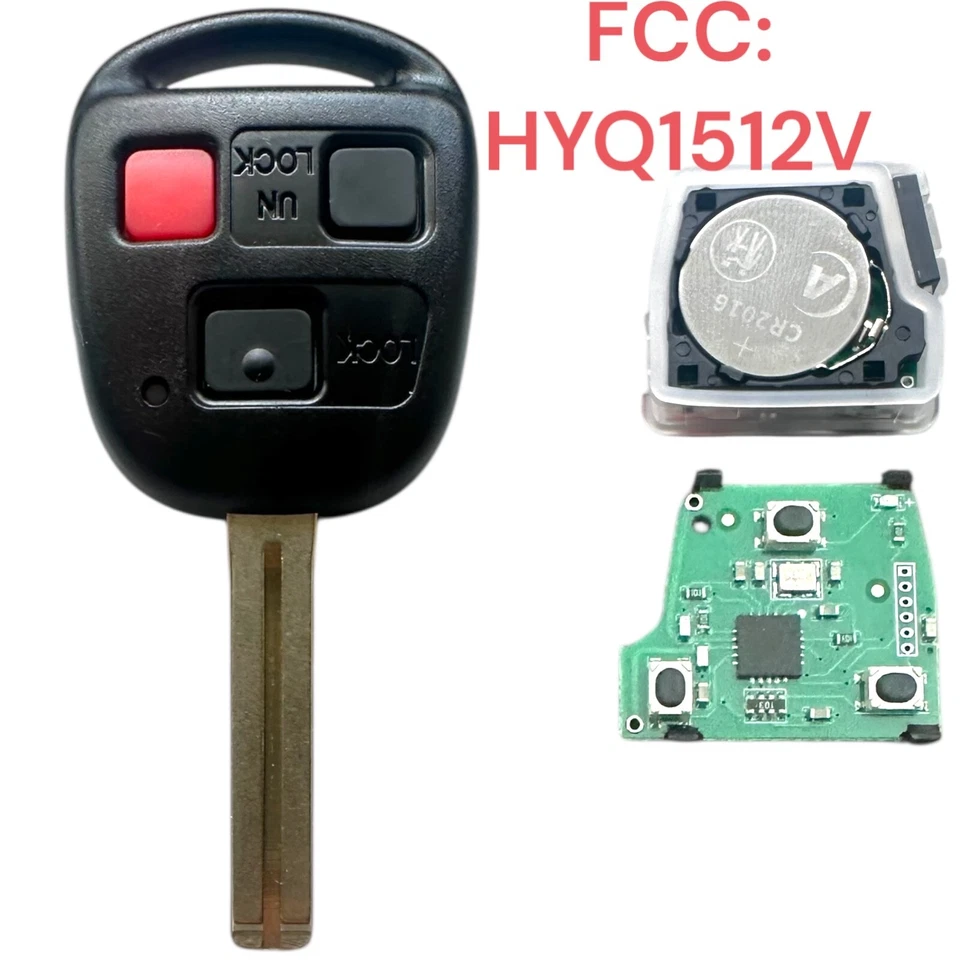 Replacement Remote Entry Transponder Car Key Fob For Lexus LX470 GX470 LX GX 470 - Image 1 of 4