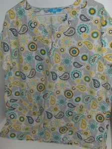 JDM Uniforms - paisley scrub top - X Large - Picture 1 of 3