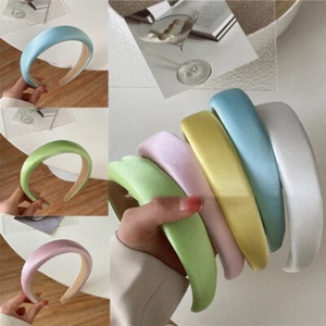 Accessories Headwear Wide Hair Hoop Band Ladies Padded Headband Hairband Fashion - Picture 1 of 15