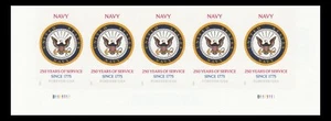 US 6004a Navy 250 Years imperf NDC plate strip 5 MNH 2025 - Picture 1 of 1