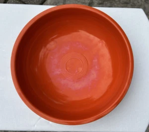 Vintage Fiesta Red 11 3/4" Large Fruit Bowl (1937-42) Good Used Condition - Picture 1 of 14