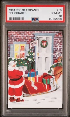 1991 Pro Set Spanish #E5 Santa Claus PSA 10 GEM MINT LOW POP, SP FELICIDADES - Image 1 of 2