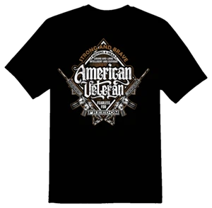 American Veteran fearless for freedom black tee shirt - Picture 1 of 1