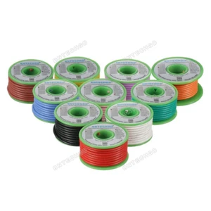 16 Gauge Silicone Wire Kit 10 Color 200 deg C 600V Total 250 ft Each Color 25 ft - Picture 1 of 4