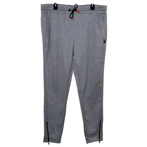 SPYDER Active Pro Web Sweatpants Men’s XL Gray Breathable Quick Dry Ankle Zip - Picture 1 of 13