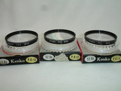 Kenko 52mm Close up filter set +1 +2 +3 Japan, With case and Box PX 1 PX2 PX3 - Image 1 of 4