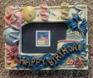 FRAMED HAPPY BIRTHDAY UNITED STATES UNUSED 1987 POSTAGE STAMP - Picture 1 of 2