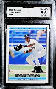 1992 Donruss #592 Frank Thomas GMA 8,5 NM-MT+ - Foto 1 di 2