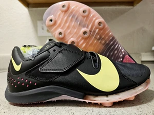 Nike Air Zoom LJ Elite Long Jump Spikes Black Pink Men's 8 Womens 9.5 CT0079 101 - Picture 1 of 13