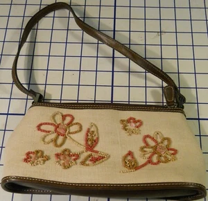 PURSE LIZ CLAIBORNE Women's Ramie, PVC Trim, Lining, 100% Polyester - Picture 1 of 7