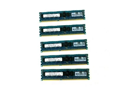 Lot of 5 4GB 1Rx4 PC3-10600R Hynix HMT351R7AFR4C-H9 Server Memory RAM ECC Reg - Image 1 of 4