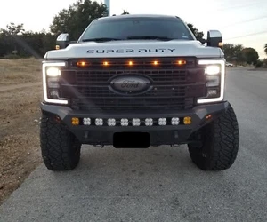 2017-2019 Ford Super Duty Raptor Style Grille Light 5 led -Amber Led - Picture 1 of 8
