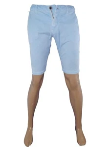 Reign Bermuda Pantalone Corto Uomo Taglia 45 W31 Medium Blu Chino Cotone Twill - Imagen 1 de 15
