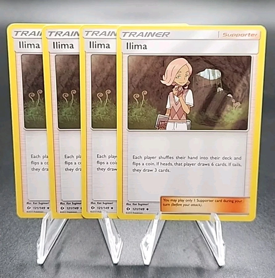 4x Ilima 121/149 Trainer Sun & Moon S&M Base Set Pokémon NM-MT Playset - Image 1 of 1