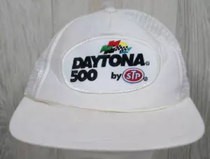 Vtg 80s Daytona 500 STP Trucker Hat Race Car Racing NASCAR Biker Grunge 70s - Picture 1 of 10