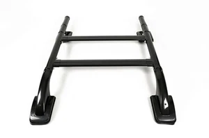 JUEGO DE BARRAS TRANSVERSALES ESTILO TIBURÓN 2005-2015 PARA RIELES DE TECHO NISSAN FRONTIER NP300 NEGRO - Imagen 1 de 7
