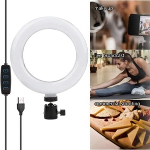 LED Ring Light with Phone Holder for YouTube TikTok Makeup Video Selfie - Picture 1 of 5