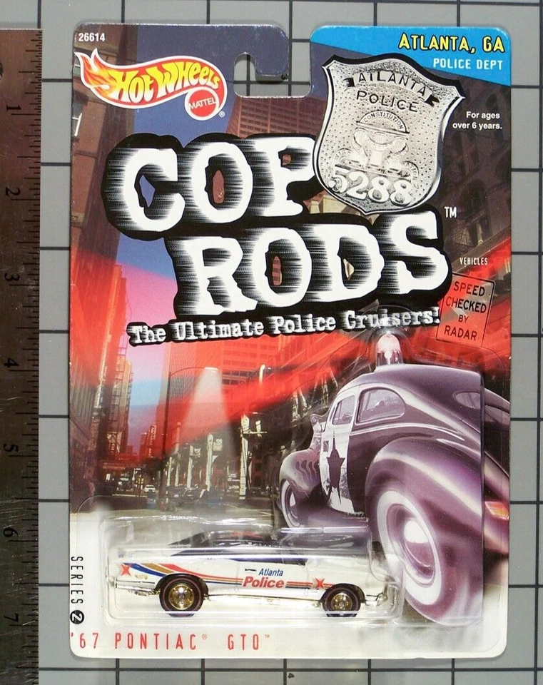 Hot Wheels 1999 Cop Rods Series 2, '67 Pontiac GTO, Atlanta Georgia - Image 1 of 1