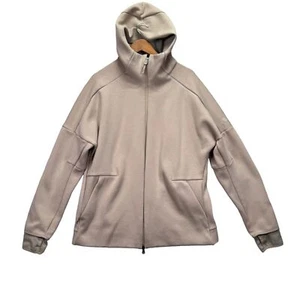 Chaqueta gruesa de invierno beige tostado pesado con logotipo cremallera completa Adidas para hombre talla XL - Imagen 1 de 7