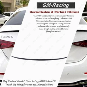 Dry Carbon W206 C Class & C43 AMG Sedan OE Trunk Lip Wing for 21-24 Mercede Ben - Picture 1 of 24