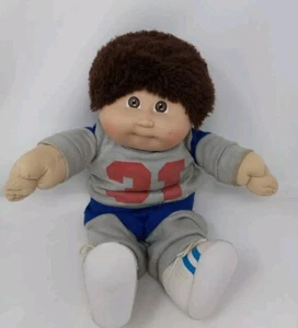 Cabbage Patch Kids Doll Brown Eyes Brown Hair Vintage KT Factory Signed 1985 - Picture 1 of 15