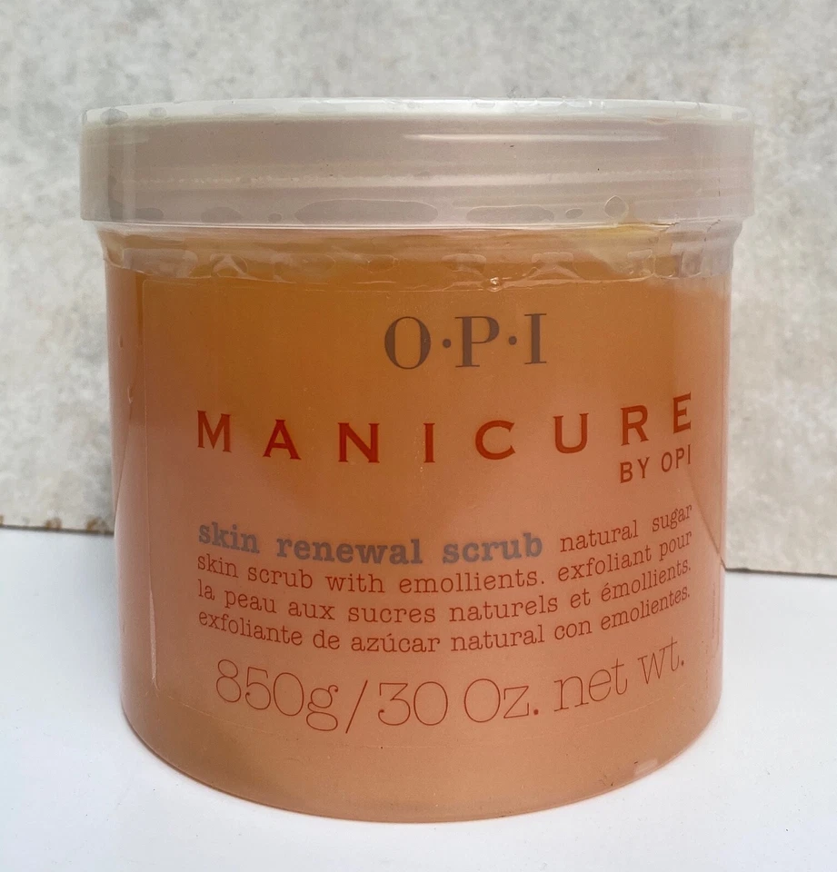 Exfoliante renovador de piel de manicura OPI 30 oz = 850 g exfoliante de azúcar natural con emolientes Foto 1 de 1